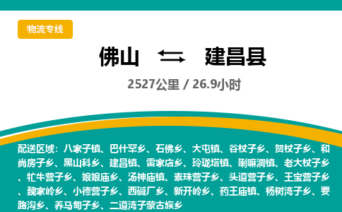 佛山到建昌县