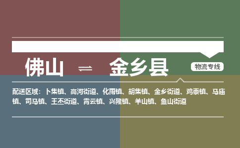 佛山到金乡县