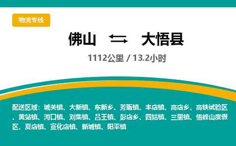 佛山到大悟县