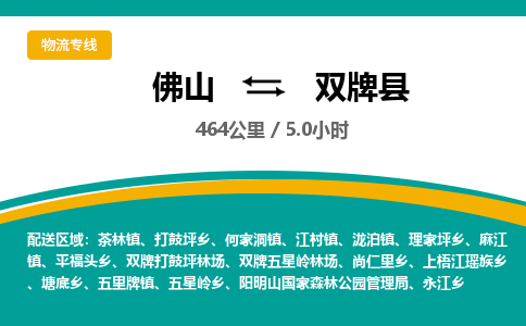 佛山到双牌县