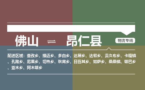 佛山到昂仁县