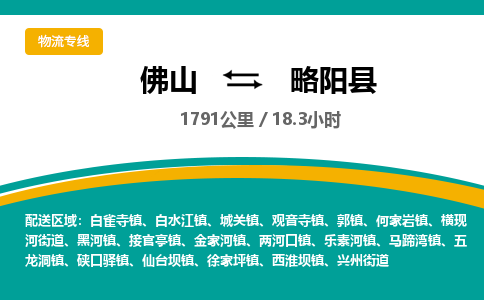 佛山到略阳县