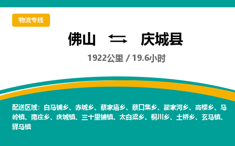 佛山到庆城县